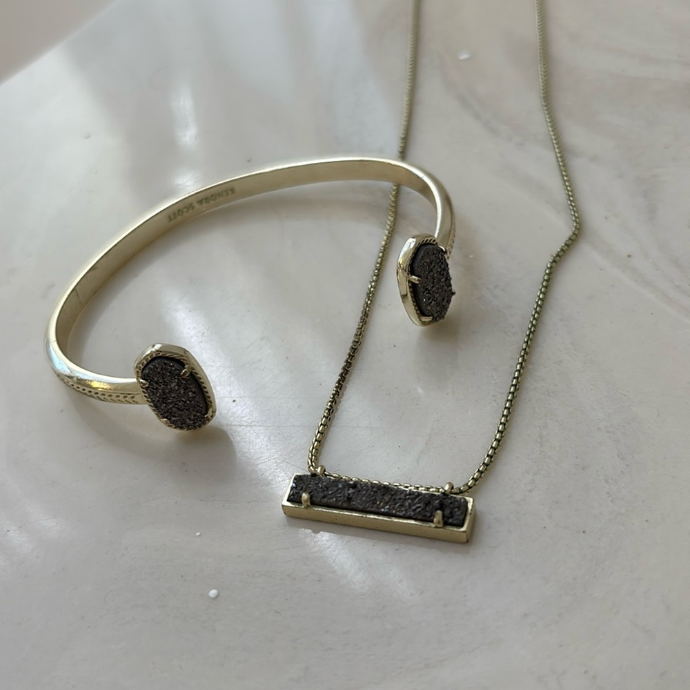 Kendra Scott Gold Druzy Set